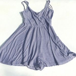 Garage Blue Striped Romper Size:XXS